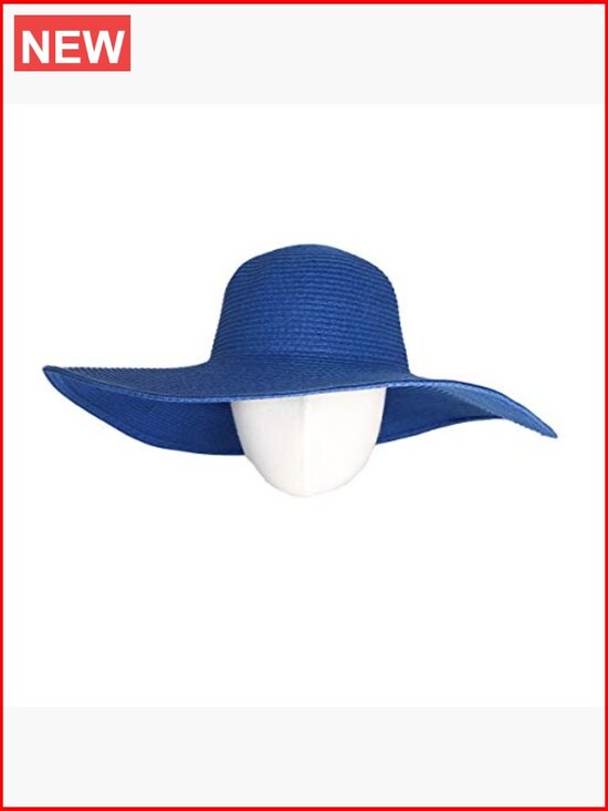 Wide Brim Floppy Straw Sun Hat with UPF 50 main image 4